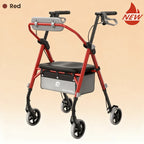 Andador rollator plegable con asiento 136.08 kg 20.32 cm | Movilidad, paseo y apoyo diario