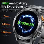 SIEMORL Smartwatch para hombre con más de 50 horas de tiempo de espera ultra largo, reloj inteligente HD de 1.7 pulgadas con batería de 1000 mAh/Función de teléfono/Más de 110 modos deportivos/Monitoreo del sueño, Reloj para hombre para iPhone Android Pod