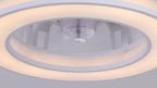Ventilador de techo con luz de 41.5 cm, ventiladores de techo silenciosos de 25 W, regulable 3000K-6500K-RGB, 6 velocidades de viento con control remoto, temporizador, memoria de luz, ventilador reversible