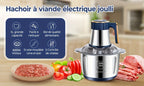 Picadoras de carne eléctricas de 5L, trituradora de alimentos 6S, procesador multifuncional de acero inoxidable para rebanar y picar verduras, electrodomésticos de cocina