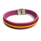 Pulsera De Piel Bandera De España (Hecho a Mano) | Complementos de Moda Unisex para Hombres y Mujeres de Estilo Atemporal y Elegante | Regalos Originales y Exclusivos