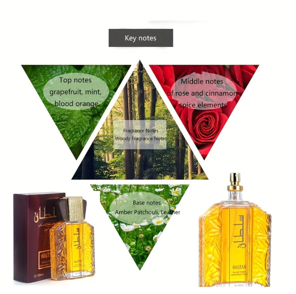 Perfume Floral Amaderado 100 ml + 3 ml, Perfume para Hombre, Perfume Romántico de Larga Duración, Diseño Hermoso, Forma Única, Regalos de Festividades, Muy Adecuado para la Vida Diaria y el Trabajo