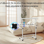 Mesa de Oficina Estación de Trabajo para Computadora: Escritorio Elevable de Altura Ajustable 67.06cm - 88.14cm, Escritorio Ergonómico Móvil para Computadora con Rueda Universal, Estable y Cómodo, Robusto y Duradero, Fácil de Instalar