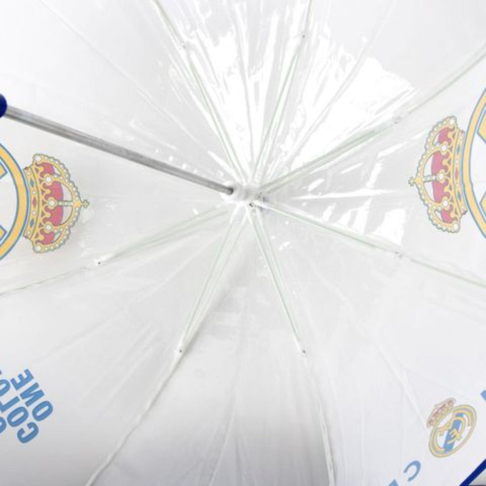 Paraguas Infantil Real Madrid para Niños – Diseño Resistente y Seguro con Diseño Oficial del Real Madrid – Paraguas Colorido para Colegio y Protección en Días de Lluvia