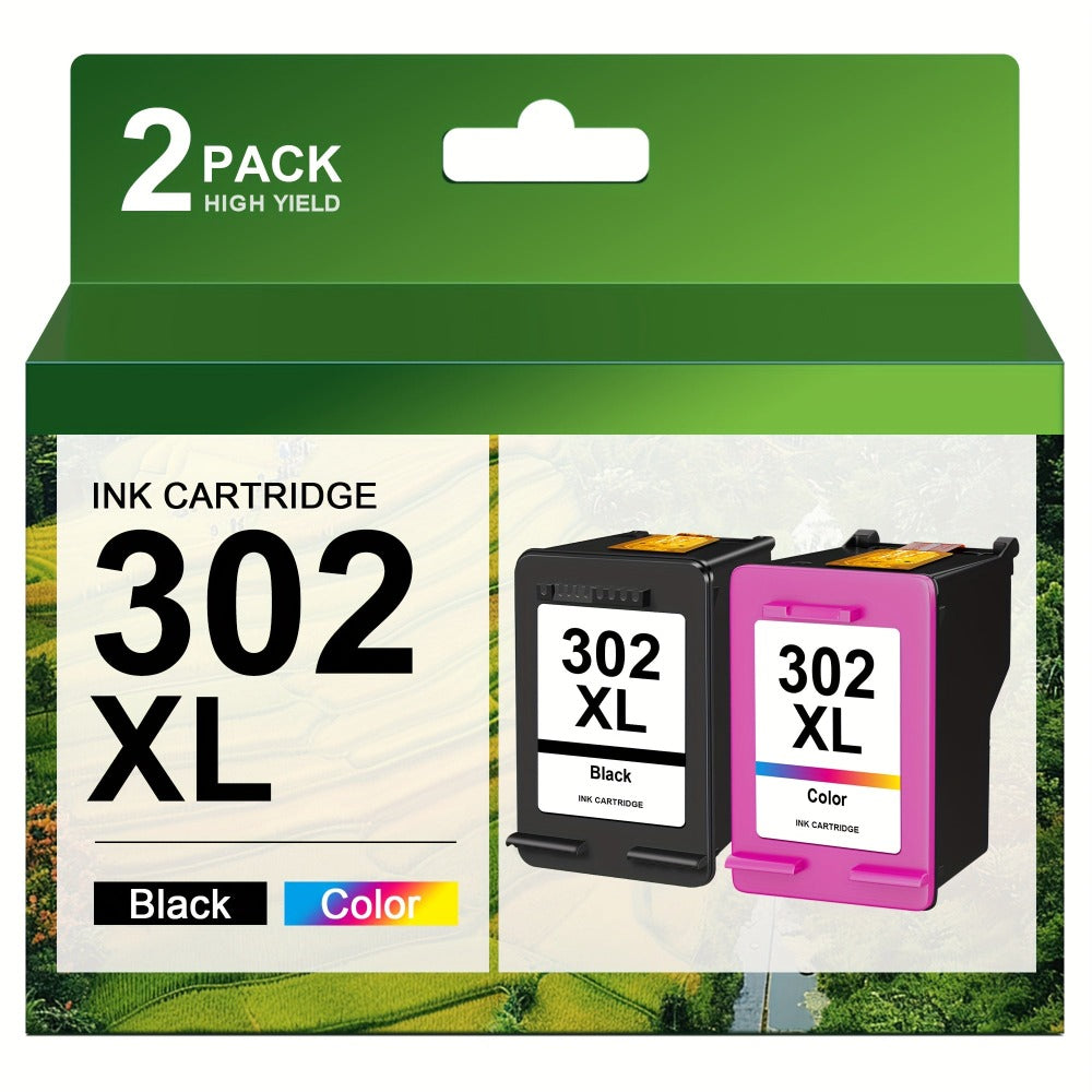 Cartuchos de tinta 302XL Remanufacturados para HP 302 XL, compatibles con HP Deskjet 3630 1110 2130 Envy 4520 4527 4524 4523 Officejet 3835 4650 3830 3831 5230, Negro y Color, 2 unidades