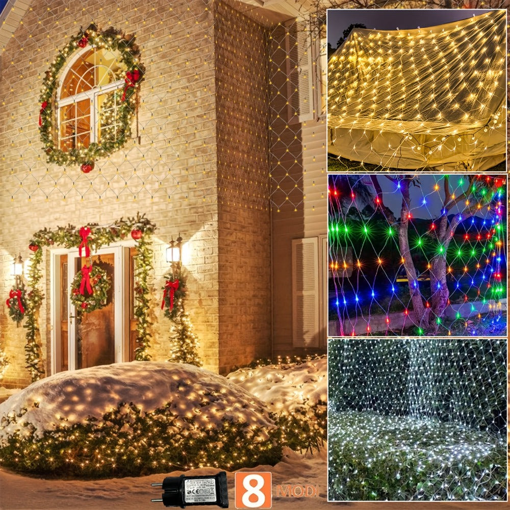 Luces de malla LED decorativas | Navidad jardín fiestas y eventos