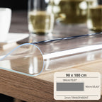 Funda Protectora para Mesa con PVC de 2mm - Más de 30 Tamaños - Mantel Transparente de Vidrio Suave Resistente a Arañazos y Agua, Protector de Superficie de Mesa Fácil de Limpiar, Papel de Mesa Duradero para Cocina, Comedor, Restaurante, Oficina y Hogar