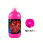 Pintura acrílica prémium de 14 colores en botellas de 500 ml, consistencia espesa y cobertura opaca para trabajo de estudio, bocetos al aire libre, pintura sobre lienzo, murales de pared y manualidades (artistas, estudiantes, aficionados)
