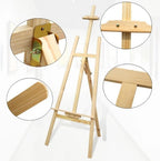 Caballete Pintura Plegable | Atril para Pintar de Madera de Pino 175 cm | Altura e Inclinación Regulable | Ideal para Exposiciones Niños y Adultos | Ligero y fácil de plegar