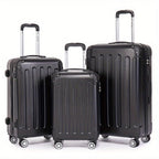 Maleta de tres piezas de equipaje de 20+24+28 pulgadas, Set de maletas familiares, maleta de cabina de 20 pulgadas, caja de almacenamiento de viaje de negocios, maleta con contraseña, maleta con ruedas universales, maleta rígida de ABS, maleta con carro d