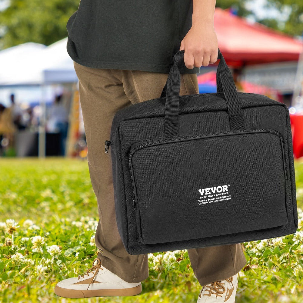 VEVOR Bolsa de Transporte para Mezclador de DJ Acolchada, Tela Oxford 1200D, Bolsa de Equipo para DJ con Bolsillo de Almacenamiento 4.92 ft Correa de Hombro Desmontable 0.39 in Acolchado, Estuche de Almacenamiento 19.29 x 8.66 x 15.34 in para Controlador
