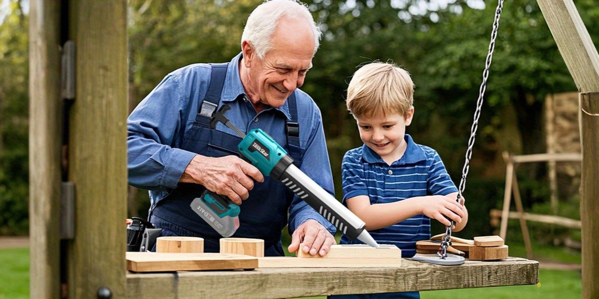 Pistola de cartuchos eléctrica compatible con batería Makita de 18V, para decoración del hogar con 4 velocidades ajustables, jeringa de silicona profesional para batería para cartuchos de 300ml (sin batería)