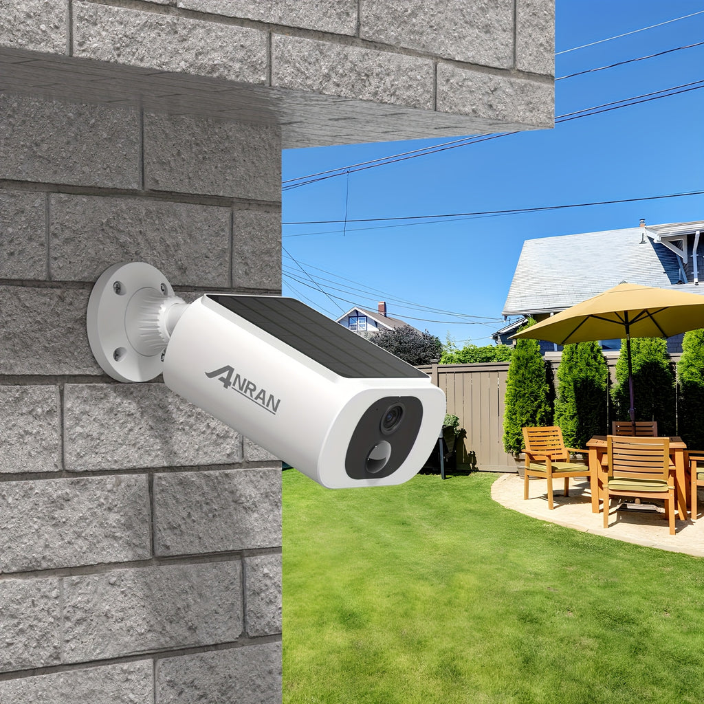 Cámaras de Seguridad Solar ANRAN para Exteriores, Ideales para la Seguridad del Jardín, Módulo Solar Integrado para Alimentación, Inalámbricas y Estables, Detección PIR de Humanos para Protección Contra Visitantes No Deseados, Interacción de Audio Bidirec