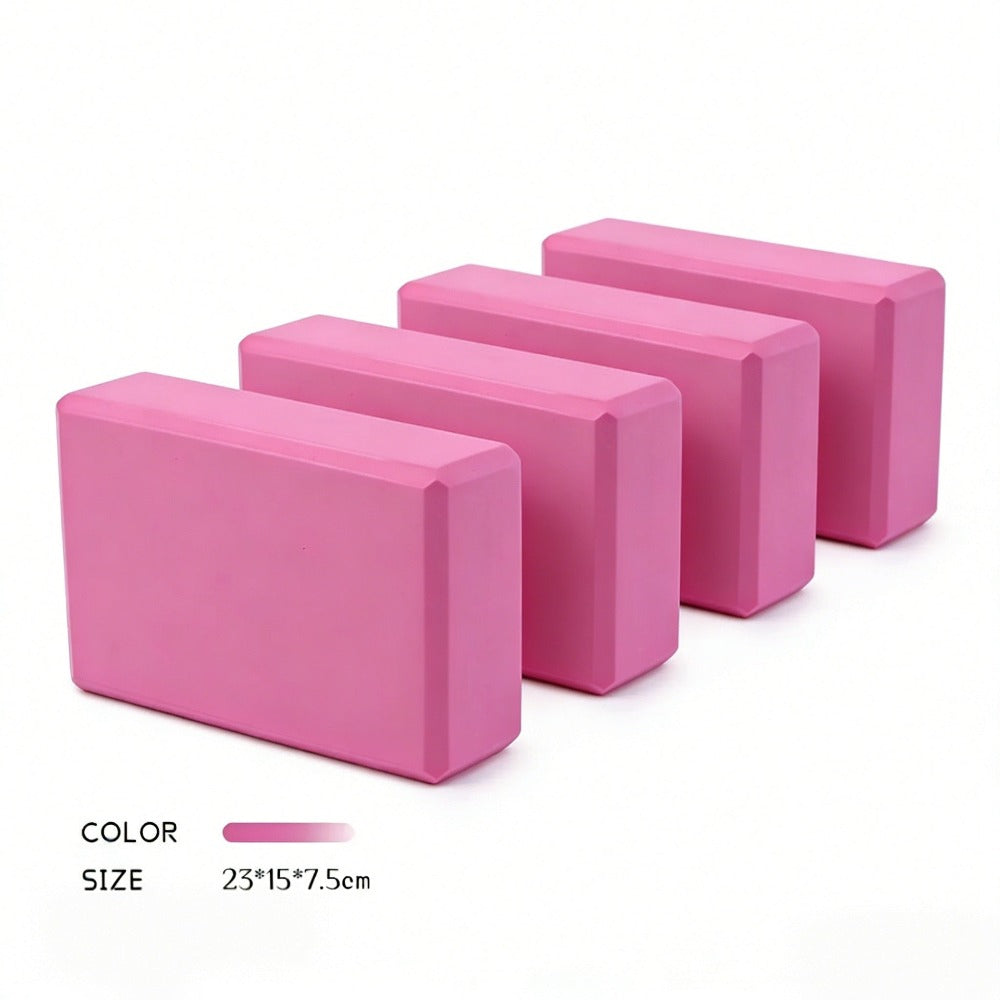 4pc - Bloque de yoga de alta densidad - ladrillo de soporte sólido de yoga negro / Rosa / verde / morado / negro, ladrillo de yoga universal para hombres y mujeres, ladrillo de yoga ligero de 500g, adecuado para fitness, baile, estiramiento, peso ligero,