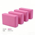 4pc - Bloque de yoga de alta densidad - ladrillo de soporte sólido de yoga negro / Rosa / verde / morado / negro, ladrillo de yoga universal para hombres y mujeres, ladrillo de yoga ligero de 500g, adecuado para fitness, baile, estiramiento, peso ligero,