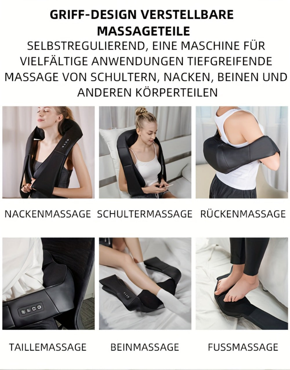 YUNSHAW Masajeador de Cuello con Calor, Masajeador Shiatsu para Cuello, Espalda, Hombro, Pie y Pierna, Masajeador de Amasamiento 3D Profundo para Casa, Oficina y Coche, Regalo Cómodo para Mamá/Papá/Mujeres/Hombres