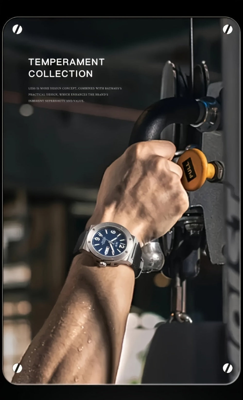 [I&W Carnival] Reloj Mecánico Deportivo de Moda para Hombres, Reloj Impermeable con Espejo de Zafiro Falso Luminoso, Regalos para Vacaciones