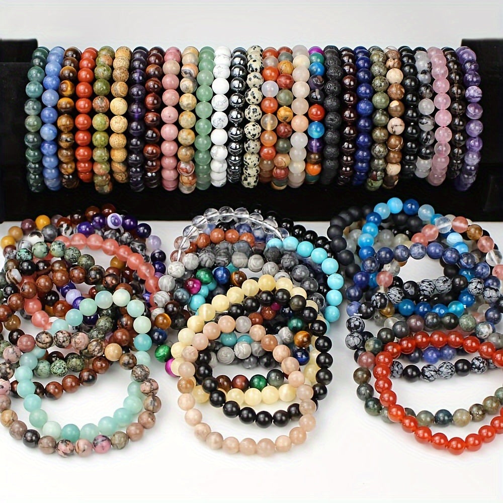 Set de Pulseras de Cuentas de Vidrio Coloridas Unisex de 150 piezas, Pulseras Elásticas de Cuentas Brillantes de Color Aleatorio, Joyería de Moda Hecha a Mano, Decoración Diaria Casual, Ornamento para Fiestas y Festivales, Pulsera Universal para Parejas