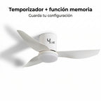 Ventilador de Techo con Luz LED 86 cm Silencioso, Motor DC de Bajo Consumo, 6 Velocidades, Luz Regulable 3000K-6500K, Mando a Distancia, Temporizador y Función Memoria, Ideal para Dormitorio y Salón