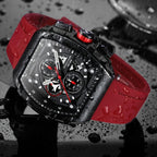 Relojes de pulsera para hombre H, movimiento de cuarzo de alta precisión, correa de silicona, resistente al agua, calendario, diseño multifuncional, relojes de vestir para hombre