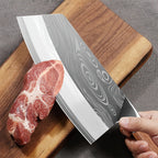 Cuchillo de Cocina Damasco, Maza de Carne y Verduras Forjada a Mano con una Hoja Afilada y un Mango Ergonómico Antideslizante Diseñado Específicamente para la Preparación Culinaria Presentado en una Elegante Caja de Regalo Ideal Como Regalo de Vacaciones