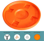 Soporte para bombona butano, Portabombonas, Carro Porta bombona Gas, Portamacetas, Plástico, Incluye 4 Ruedas, 33,5 cm de diámetro y 7,5 cm de Alto, Naranja