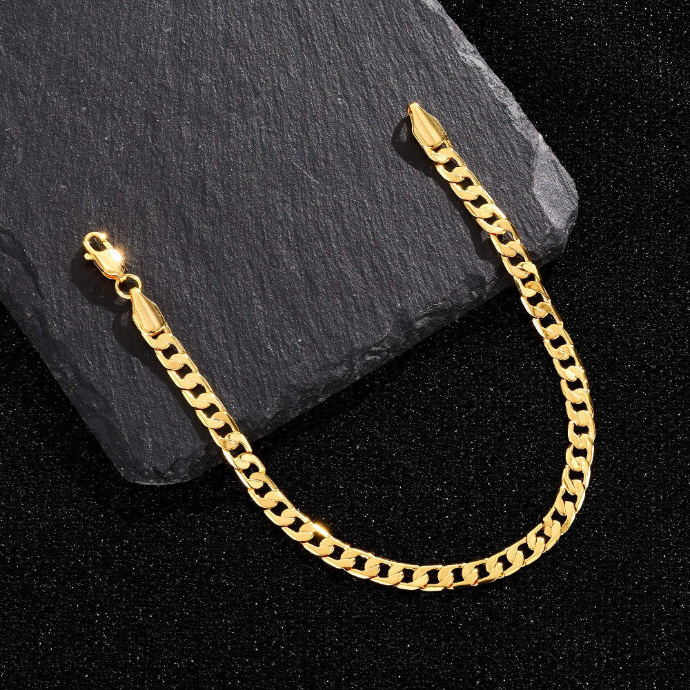 Pulsera Cubana para Hombre de Plata 925, 5 mm de Ancho, Apta para la Piel y Hipoalergénica, Ideal como Regalo para Halloween, Navidad y San Valentín, Viene con una Exquisita Caja de Regalo