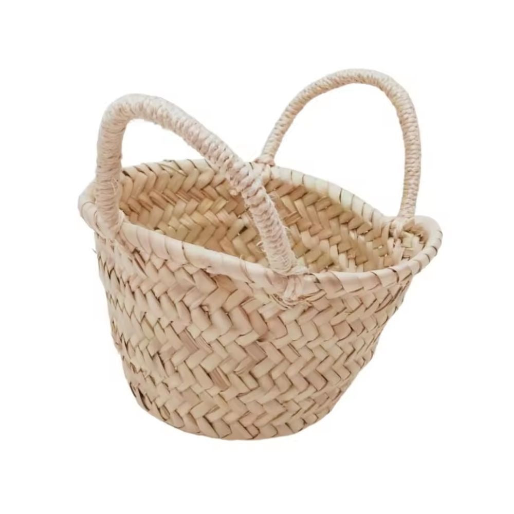 Pack 4 Mini Capazitos Cestas de Niña de Flores Perfecto Para Bodas y Comuniones Medidas 18 cm de Ancho x 20 cm de Alto x 10 cm Base