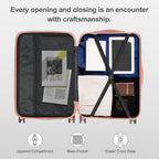 Maleta de Cabina ABS Rígida 20/24/28 Pulgadas, Ruedas Giratorias 360°, Candado TSA, Equipaje Ligero para Viajes