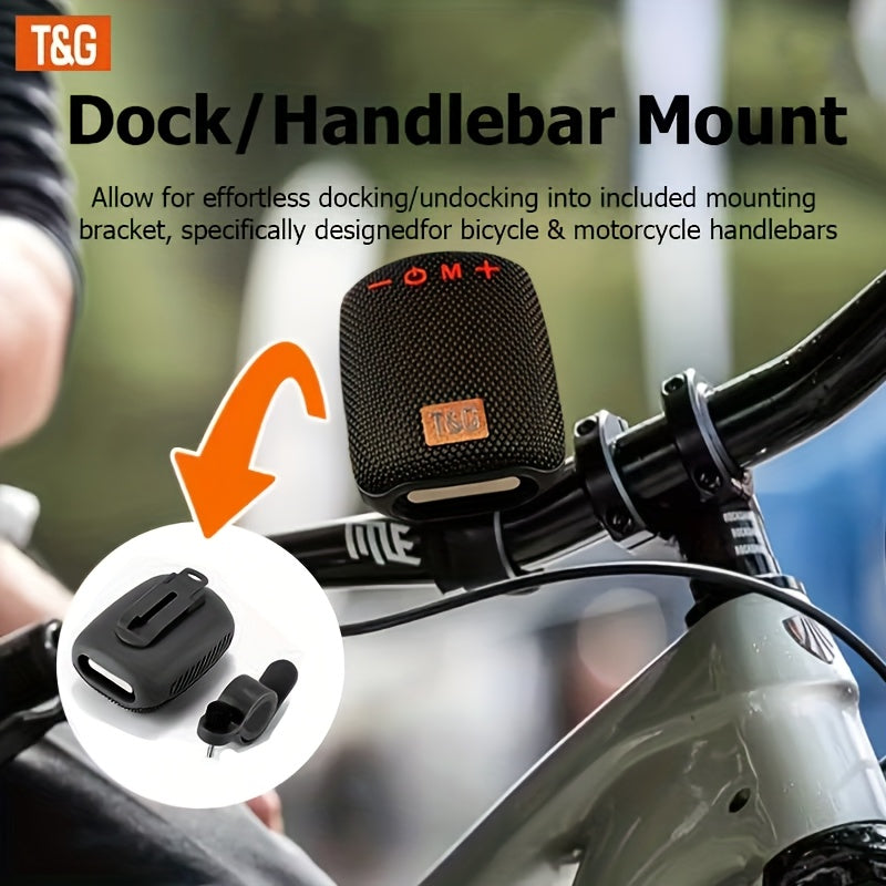 Altavoz Bluetooth | Altavoz sin varillas portátil para ciclismo al aire libre T&G TG392 | Altavoz para bicicleta y motocicleta | Alcance sin