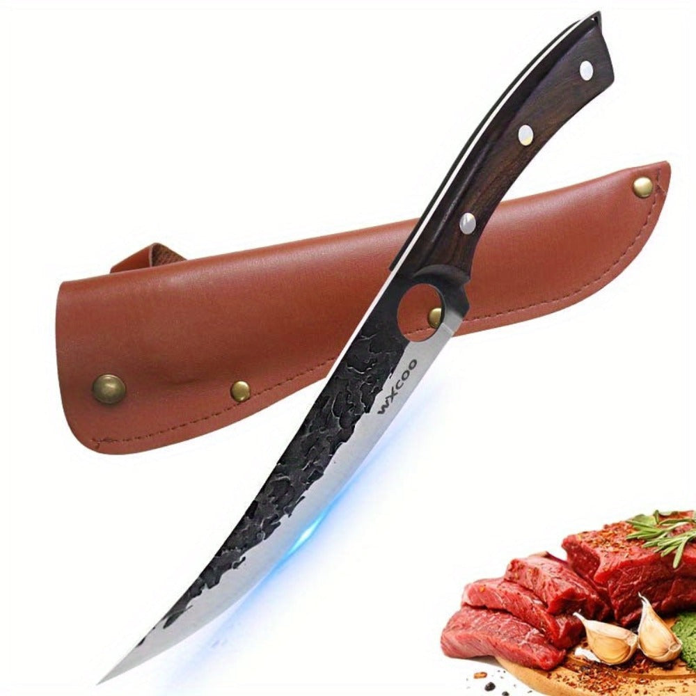 1 cuchillo de deshuesar de cocina con funda, cuchillo para frutas, cuchillo pelador, cuchillo para frutas, verduras, pescado y carne, cuchillo de carnicero, cuchillo de corte profesional, cuchillo de chef afilado, cuchillo para barbacoa, cuchillo multiuso