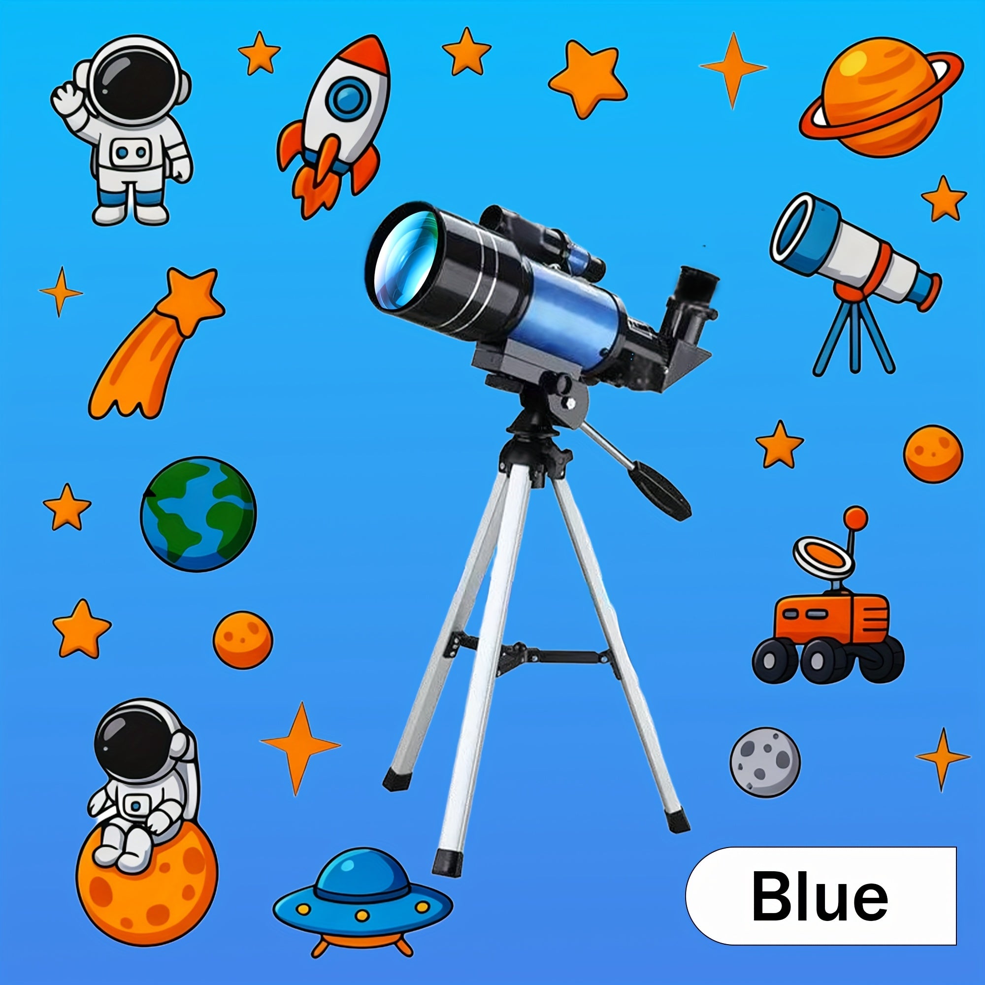Telescopio astronómico con trípode | Luna, estrellas y observación familiar