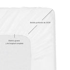 Juego de Sábanas Ligero Suave Fresca 4 Piezas para Cama de 90/105/135/150 cm – 100%Microfibra – Incluye Sábana Bajera Ajustable con borde elástico de 25 cm de profundidad, Sábana Encimera y 2 Fundas de Almohada – Suave, Transpirable y Confortable