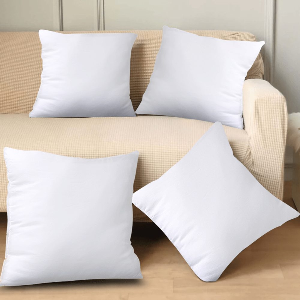 2/4 piezas de almohadas cuadradas suaves y esponjosas con cierre de cremallera desmontable - 45X45/50X50 cm, cojines decorativos multiusos para todas las estaciones, adecuados para camas, sofás, decoración del hogar - Estilo moderno