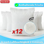 FLOORDIREKT Paquete de Recambios para Deshumidificador de Aire Habo en Paquete de 12 - Bolsas de Recambio de 400g para Deshumidificadores de Habitaciones - para Sótano, Baño y Espacios de Vida - Paquete de Recambios Generoso - Control Efectivo de la Humed