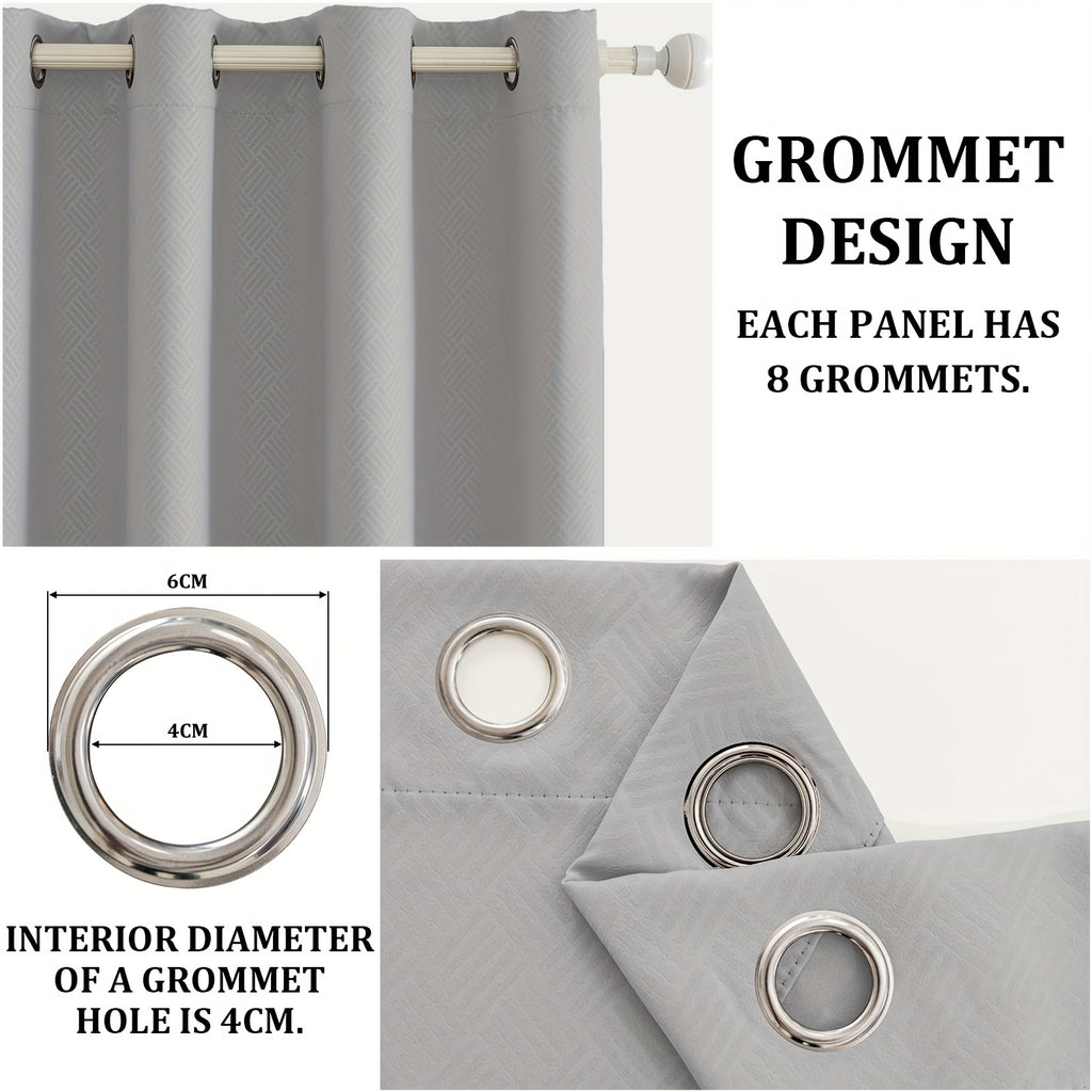 Cortinas opacas YSTYLE 2, método de colgante perforado, protección solar, protección de la privacidad, aislamiento térmico, reducción de ruido, adecuadas para diversas decoraciones de interiores como dormitorios, salas de estar y restaurantes