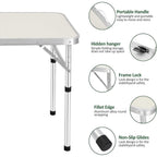 Mesa Plegable de 60x45x26/56cm, Resistente y Ajustable, Ideal para Camping, Picnic, Fiestas al Aire Libre y BBQ. Mesa Portátil con Asa de Transporte, Perfecta para Jardín, Cocina y Exteriores. ¡La Mesa BBQ de Aluminio Definitiva para tus Fiestas!