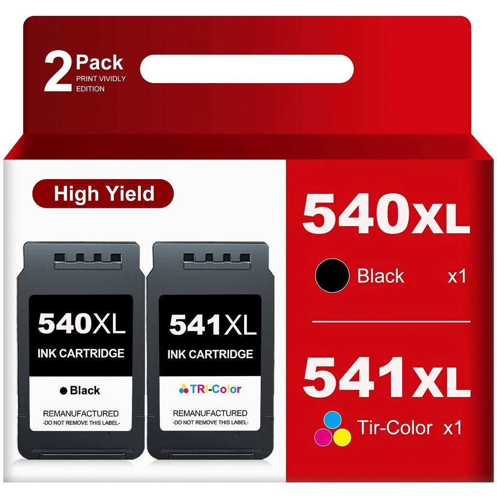 Cartucho de tinta | Cartuchos PG 540 XL CL-541XL 540xl 541xl (Paquete de 2) Reemplazo para Cartuchos de Impresora Canon 540 541 PG540 CL541 para