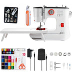 Máquina de coser 519, máquina de coser eléctrica para principiantes y niños, 12 programas de puntada, brazo libre, luz de costura y pedal eléctrico de arranque, enchufe UE