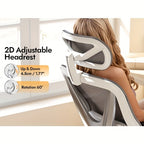 Silla de oficina | Silla de escritorio ergonómica de malla con estructura de respaldo en V, ruedas giratorias de 360 grados, cojín de asiento y