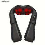 YUNSHAW Masajeador de Cuello con Calor, Masajeador Shiatsu para Cuello, Espalda, Hombro, Pie y Pierna, Masajeador de Amasamiento 3D Profundo para Casa, Oficina y Coche, Regalo Cómodo para Mamá/Papá/Mujeres/Hombres