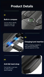 Gafas Binoculares de Visión Nocturna Infrarroja, con Luz Táctica, Batería de Litio de Gran Capacidad de 5000mAh, Zoom Digital 10x, Pantalla IPS Ultra HD de 3 Pulgadas, Distancia de Visión Nocturna de 800m, Regalo Perfecto para Entusiastas del Aire Libre |