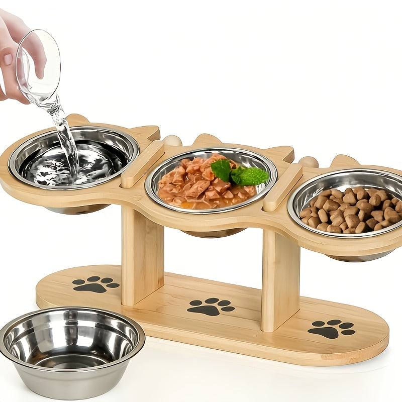 Comedero para mascotas ajustable | Alimentación diaria en casa