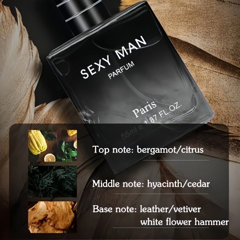 Set de Perfume para Hombre de 2 Unidades, Gran Capacidad de 5.24 FL.OZ, 2 Opciones (Negro y Azul) | Sexy Man Eau De Parfum, Fragancia Fresca, Amaderada y Oriental, Fresca y Sofisticada | Ideal para Regalos de Vacaciones y Uso Personal