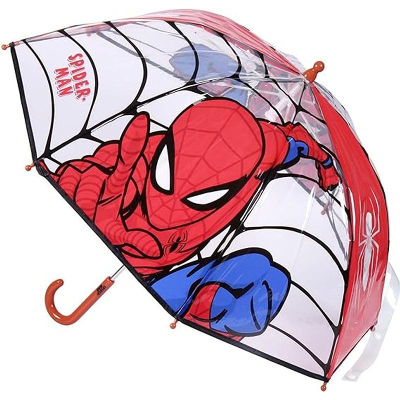 Paraguas de lluvia unisex para niños, transparente y multicolor, con forma de campana