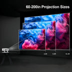 Mini proyector portátil con soporte 4K, proyector inteligente de películas, nativo 720P, con WiFi y tecnología inalámbrica 5.0/150ANSI, pequeño y ligero, fácil de transportar, compatible con TV, teléfono móvil y portátil, para viajes, camping, reuniones,