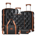 Sea Choice Juego de Equipaje 5 piezas Maletas de Viaje con Bolso de Cabina Ryanair 40X20X25 Juegos de Maletas Rígidas con Cerradura TSA 8 Ruedas Giratorias