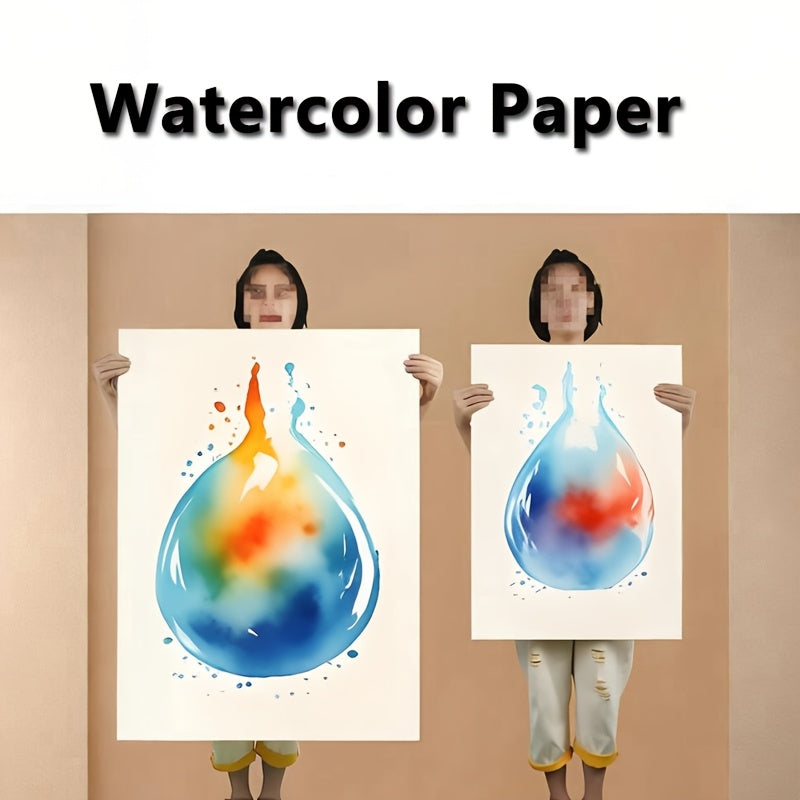 Papel de acuarela de 300 g, pulpa de textura medianamente rugosa, varios tamaños, teñido de halo uniforme, desarrollo de color completo, creación de pinturas de nivel de colección, especial para estudiantes de arte