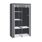 Armario Vestidor de Tela con Bolsillos Laterales Nyana Home - 5 Huecos 1 Ropero 1 Puerta 165x88x45cm Organizador de Ropa y Zapatos Fácil Montaje Ligero y Resistente Ideal para Dormitorio y Vestidor