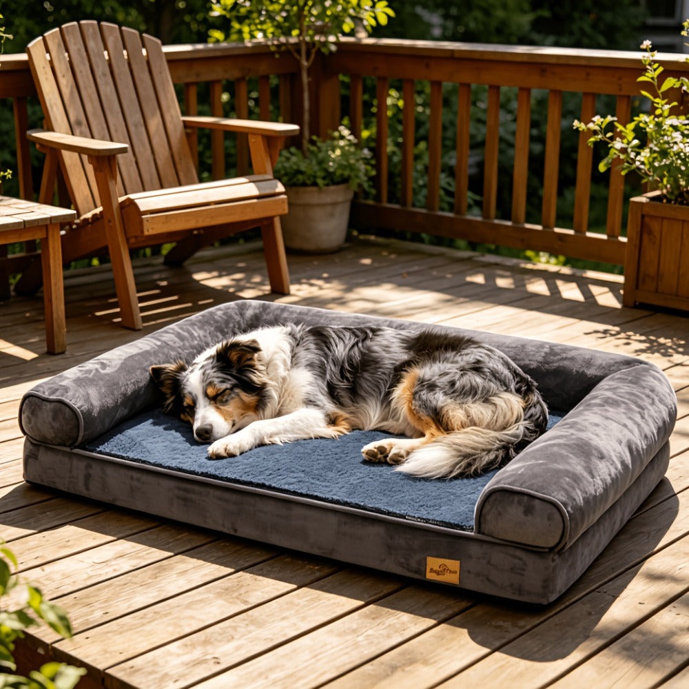 Cama duradera para perro grande: Cama tipo sofá acogedora jumbo extragrande para perro, espuma de esponja ortopédica, funda extraíble y lavable, para uso en invierno y verano